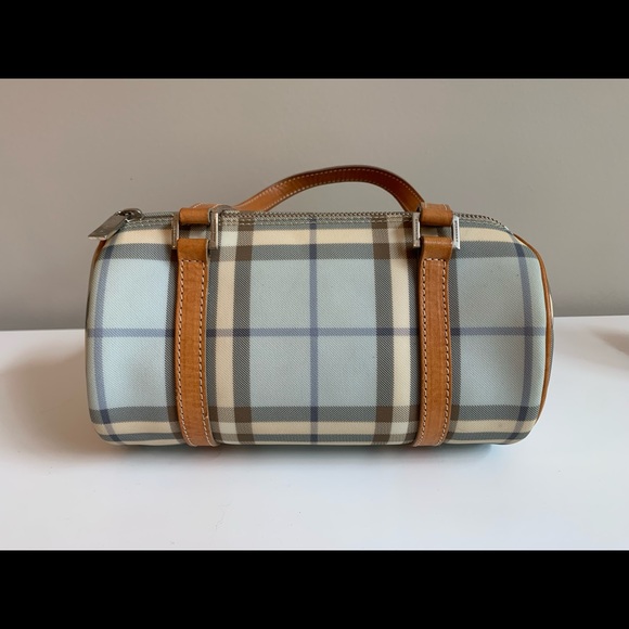 Burberry Handbags - Burberry purse with light blue plaid design.